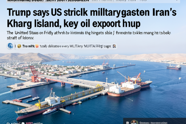 Trump says US struck military targets on Iran’s Kharg Island, key oil export hub